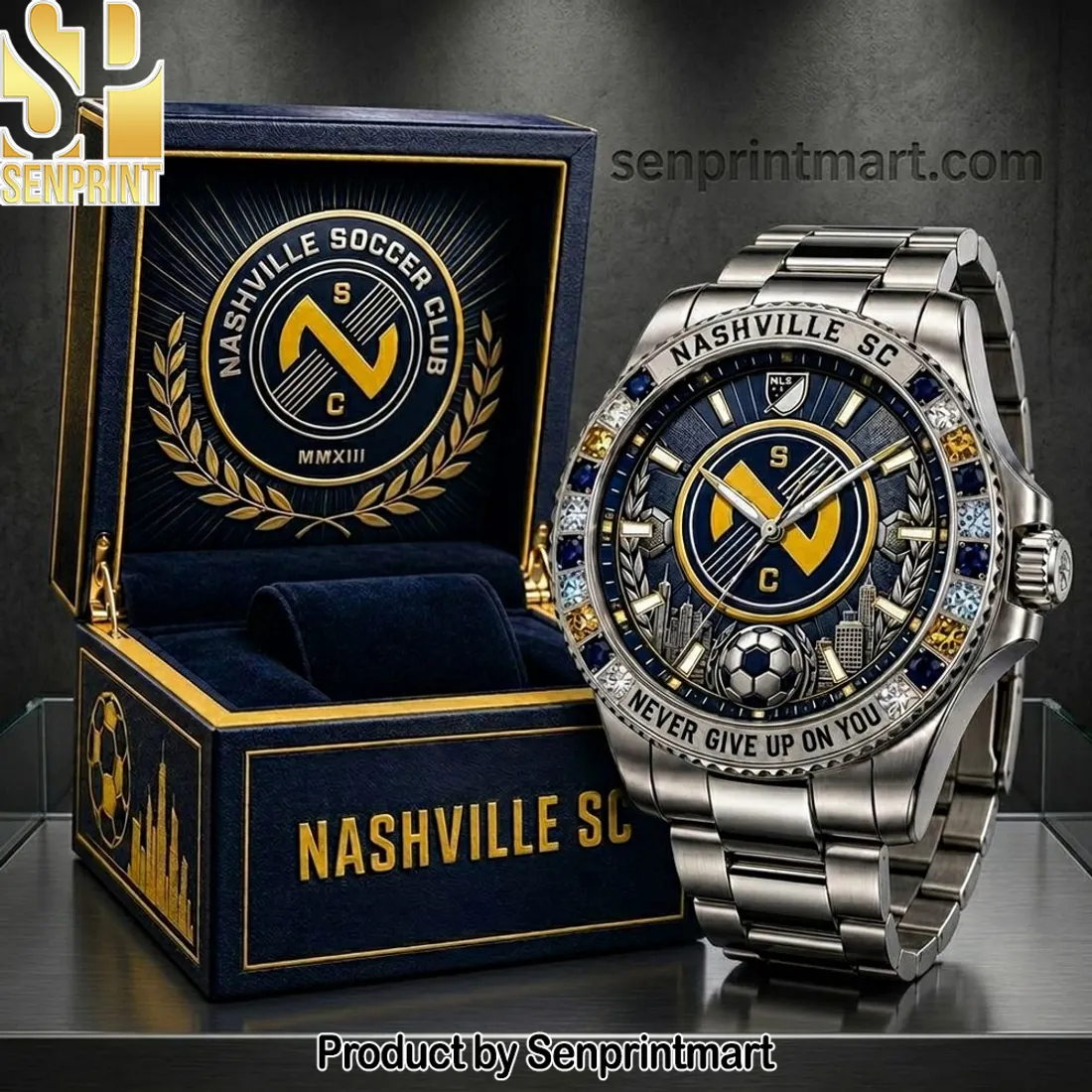 Nashville SC MLS Premium Stainless Steel Fan Watch