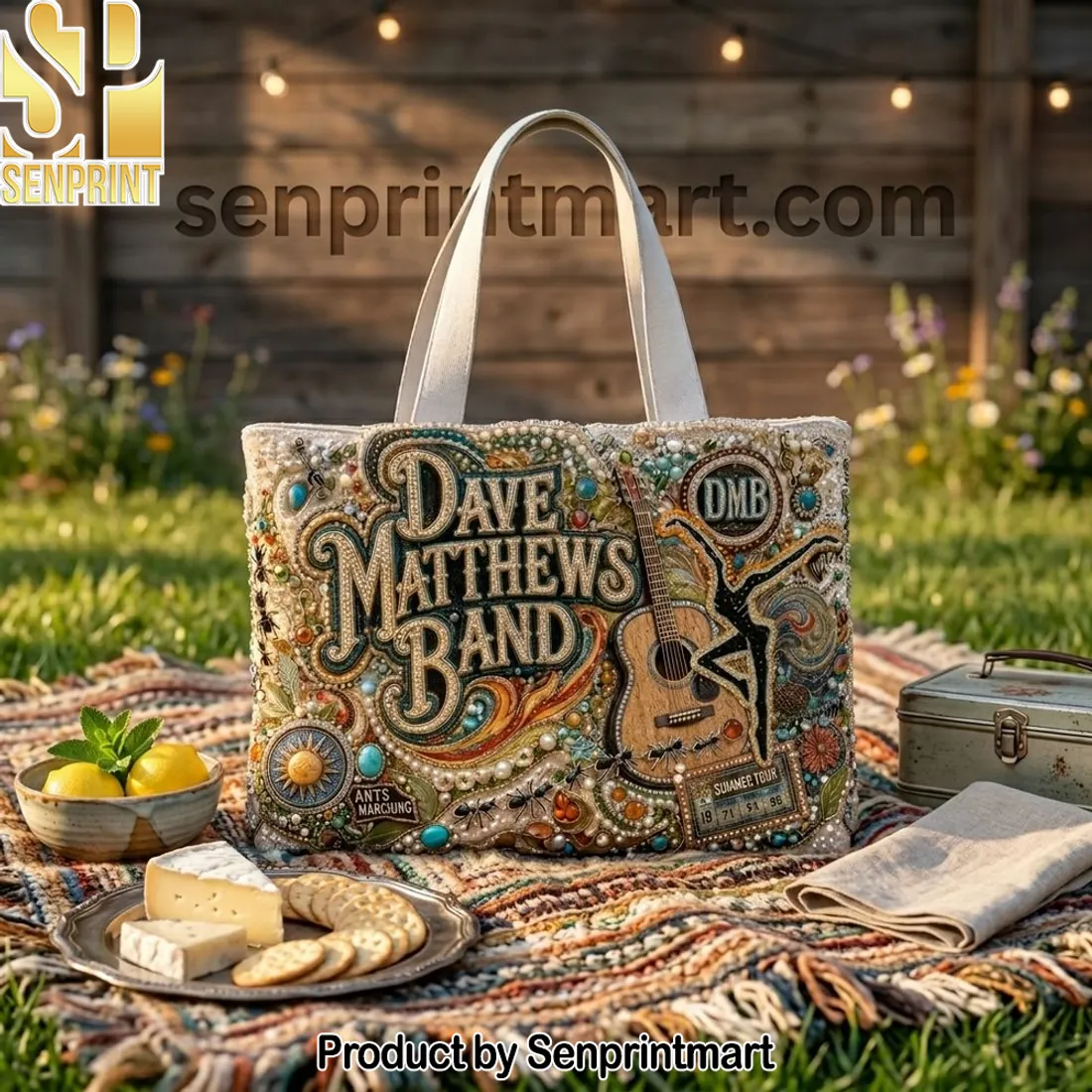 Dave Matthews Band Embroidered Summer Tour Commemorative Tote Bag