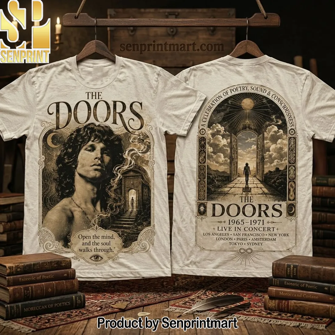 The Doors Jim Morrison Open The Mind Vintage Graphic T-Shirt