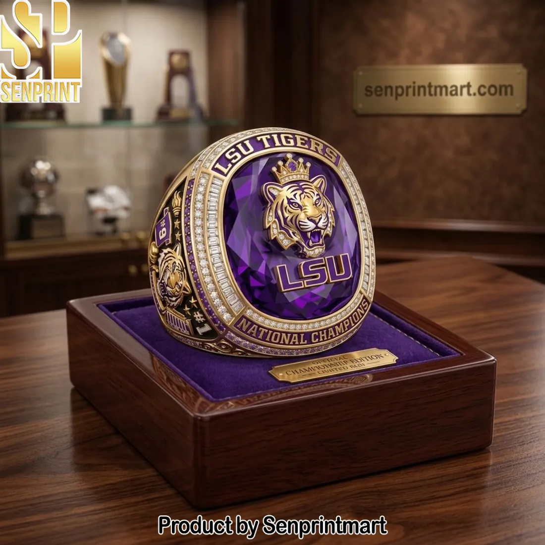 LSU Tigers National Champions Premium Gold Commemorative Ring