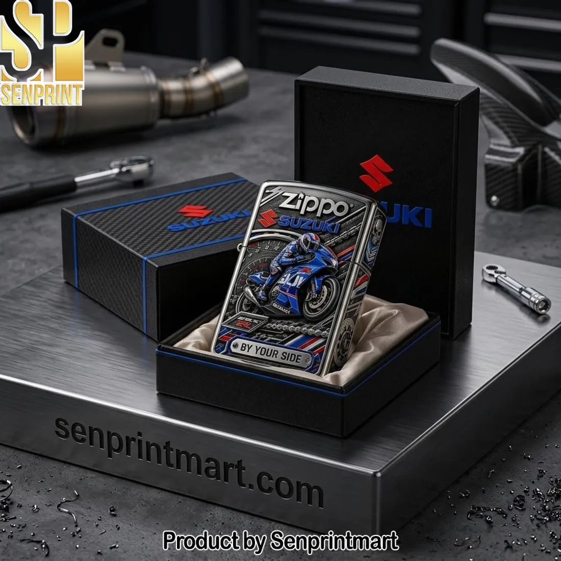 Suzuki Motorcycle Premium 3D “By Your Side” Zippo Lighter