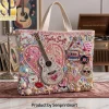 One Piece Monkey D. Luffy Pirate King Vibrant Beaded Design Tote Bag