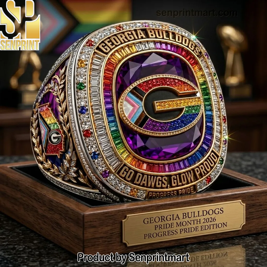 Georgia Bulldogs Pride Month 2026 Progress Pride Edition Championship Ring