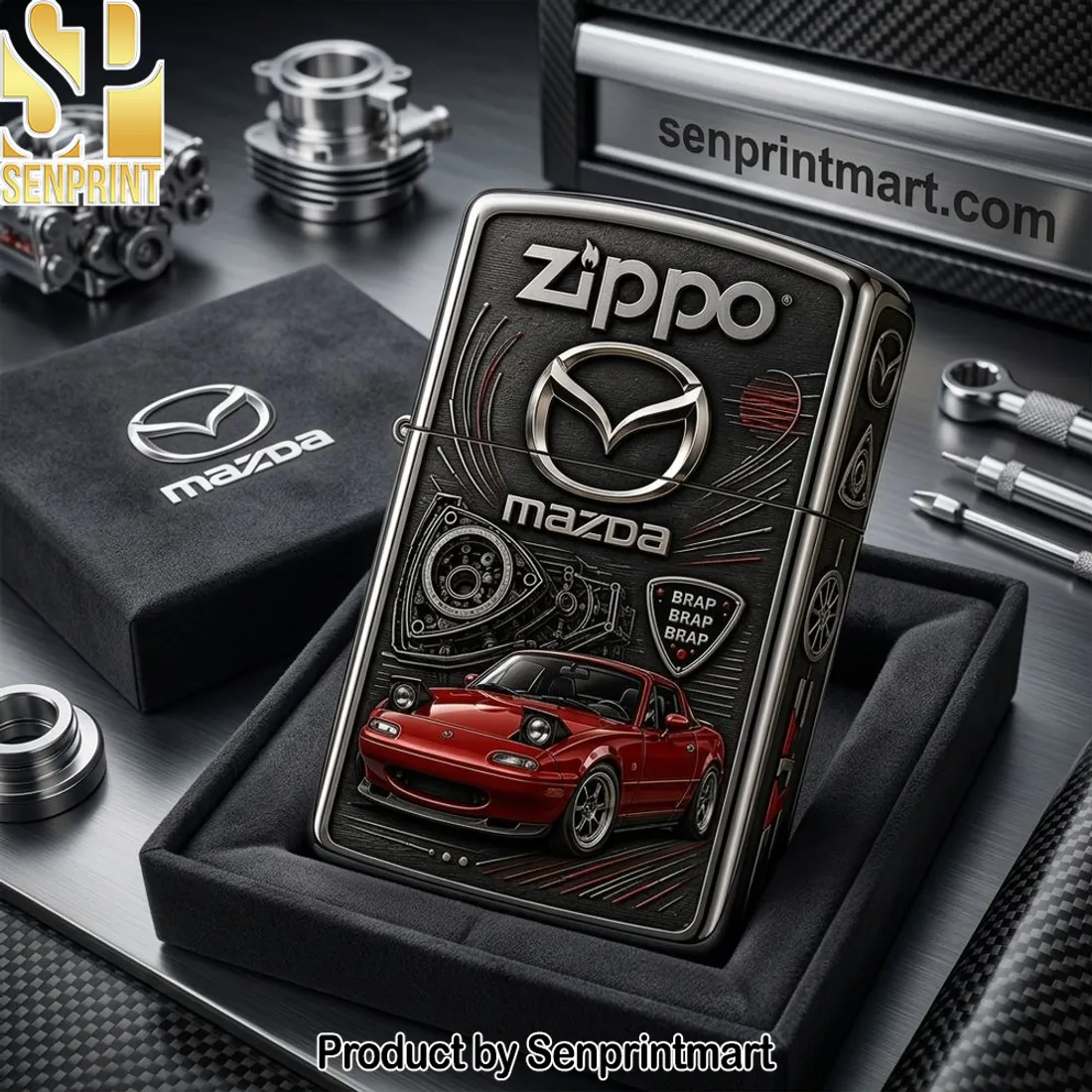 Mazda MX-5 Miata Red Car Premium Zippo Lighter