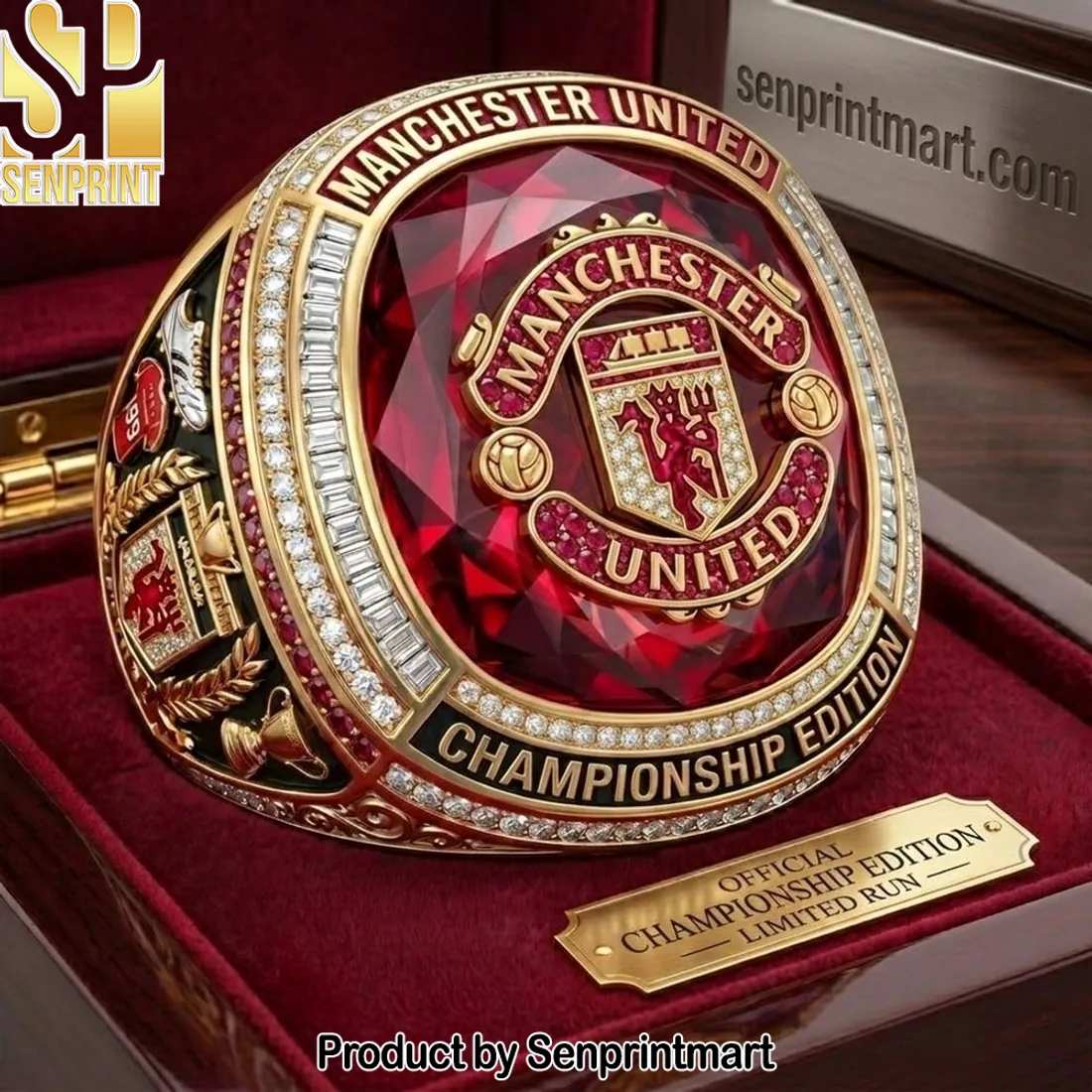 Manchester United Official Championship Edition Premium Gold Ring