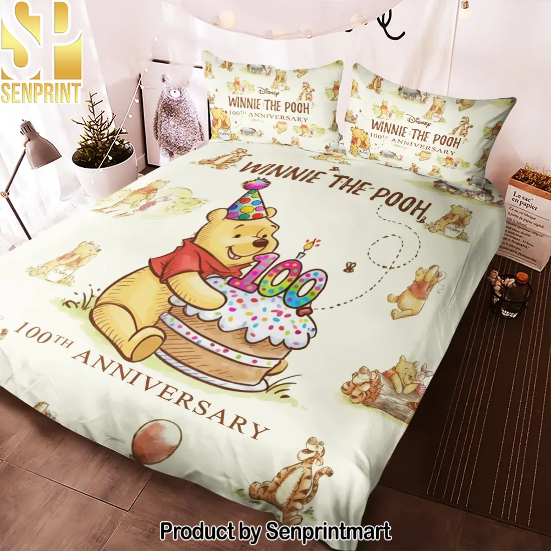 Disney Classic Winnie the Pooh 100th Anniversary Commemorative 3-Piece Duvet Bedding Set Disney Classic Winnie the Pooh 100th Anniversary Commemorative 3-Piece Duvet Bedding Set