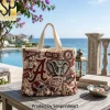 Army Black Knights Game Day Luxury Beaded Embellished Tote Bag