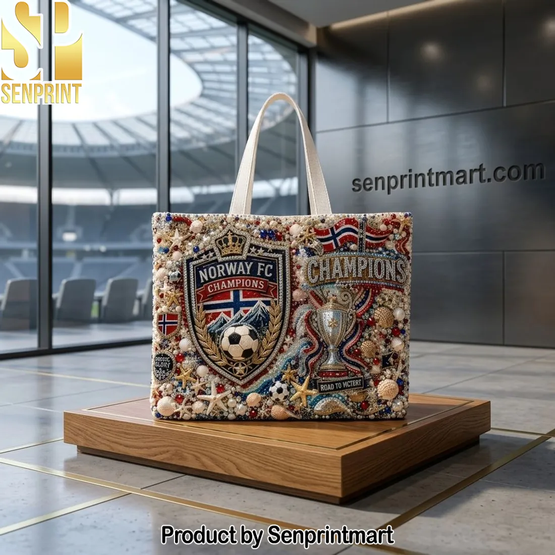 Norway FC Champions Embellished Football Fan Tote Bag