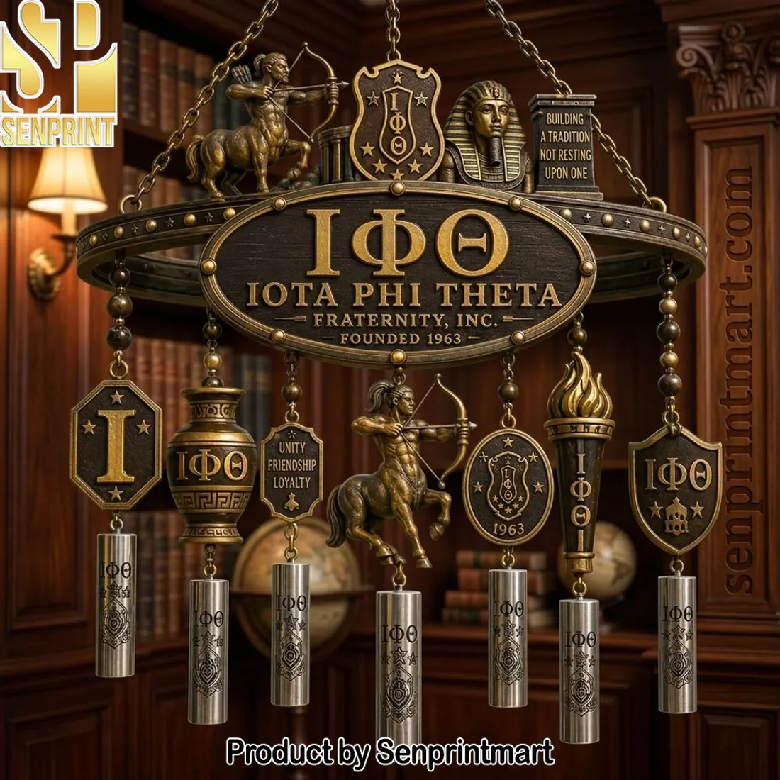 Iota Phi Theta Fraternity Premium Commemorative 1963 Wind Chime