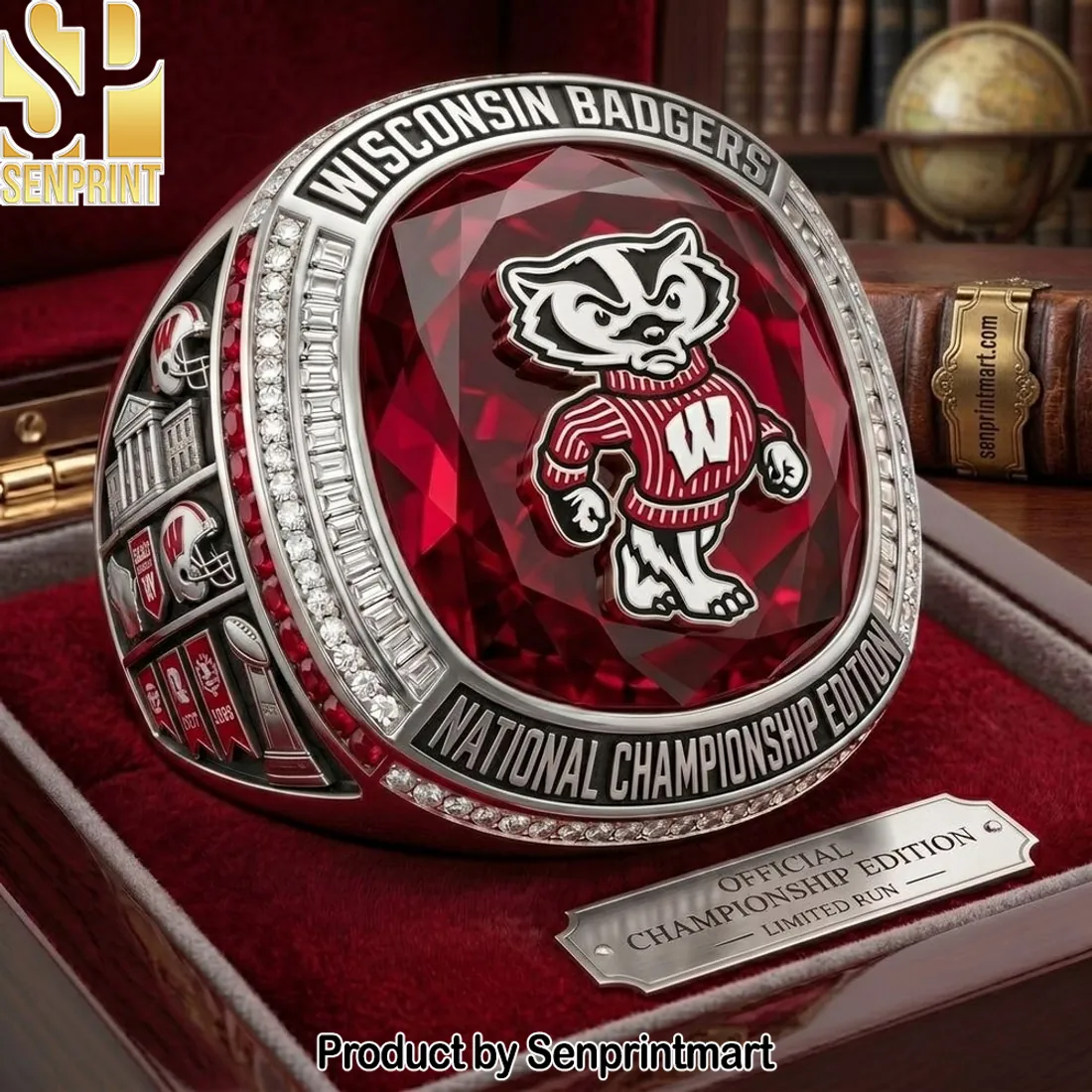 Wisconsin Badgers National Championship Edition Premium Commemorative Ring
