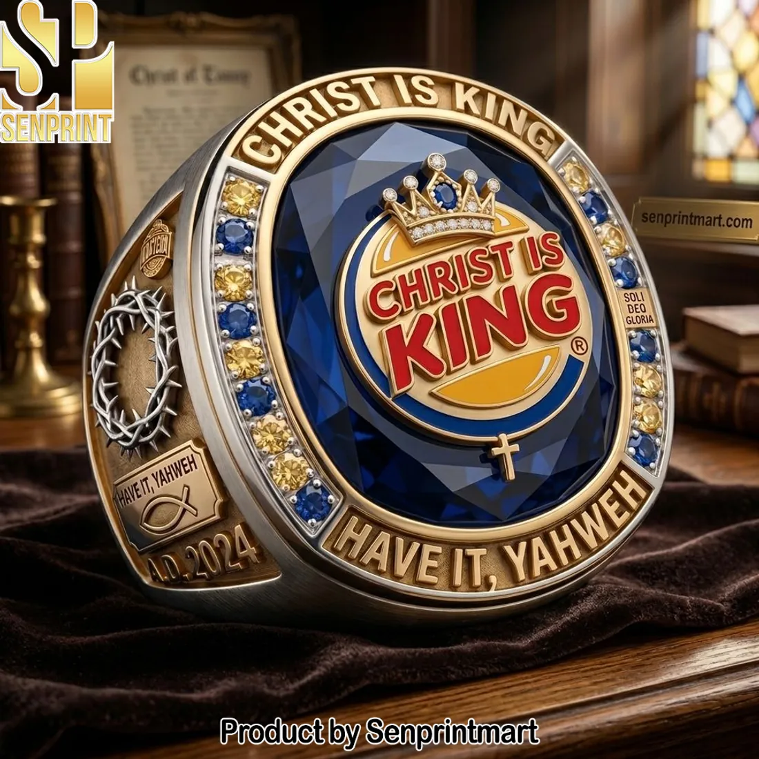 Christ Is King Have It Yahweh 2024 Commemorative Championship Ring