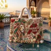Grateful Dead Steal Your Face Luxury 3D Beaded Tote Bag Grateful Dead Steal Your Face Luxury 3D Beaded Tote Bag
