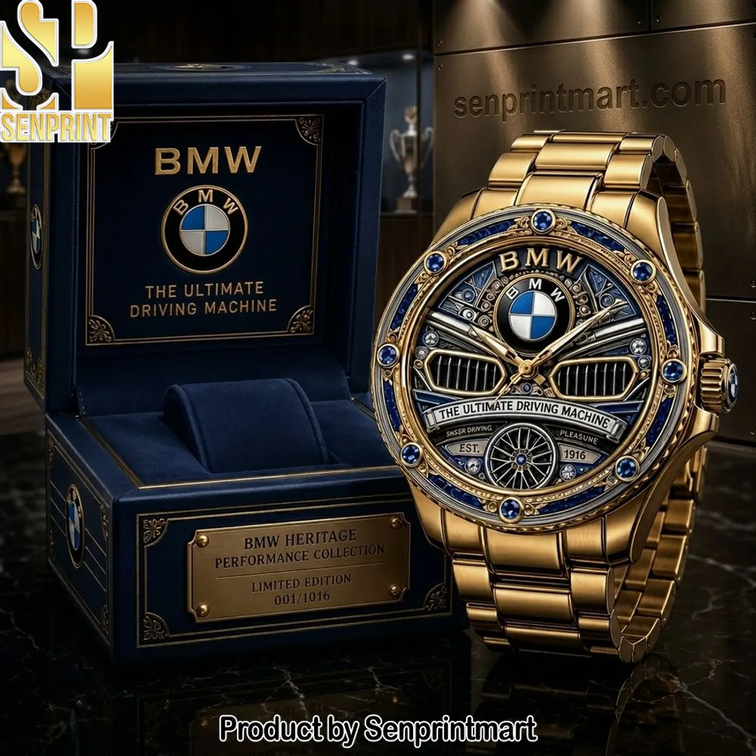 BMW Heritage Performance Collection Limited Edition Gold Stainless Steel Watch