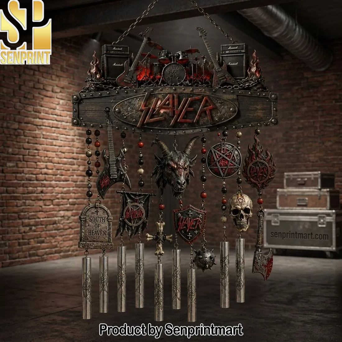 Slayer South of Heaven Heavy Metal Gothic Hanging Wind Chime