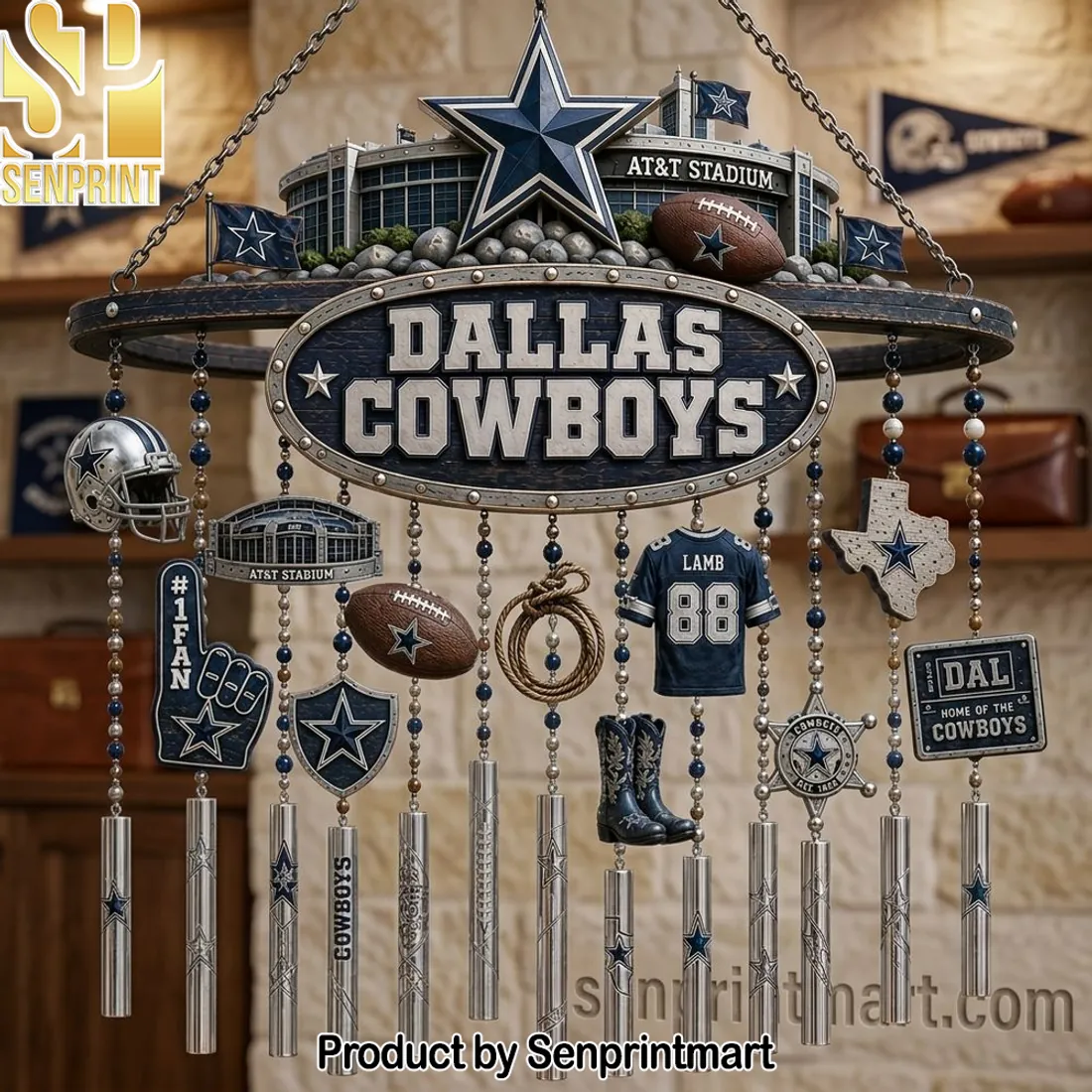 Dallas Cowboys AT&T Stadium Premium Wind Chime