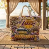 Chicago Bears Bear Down Luxury Pearl Beaded Beach Tote Bag