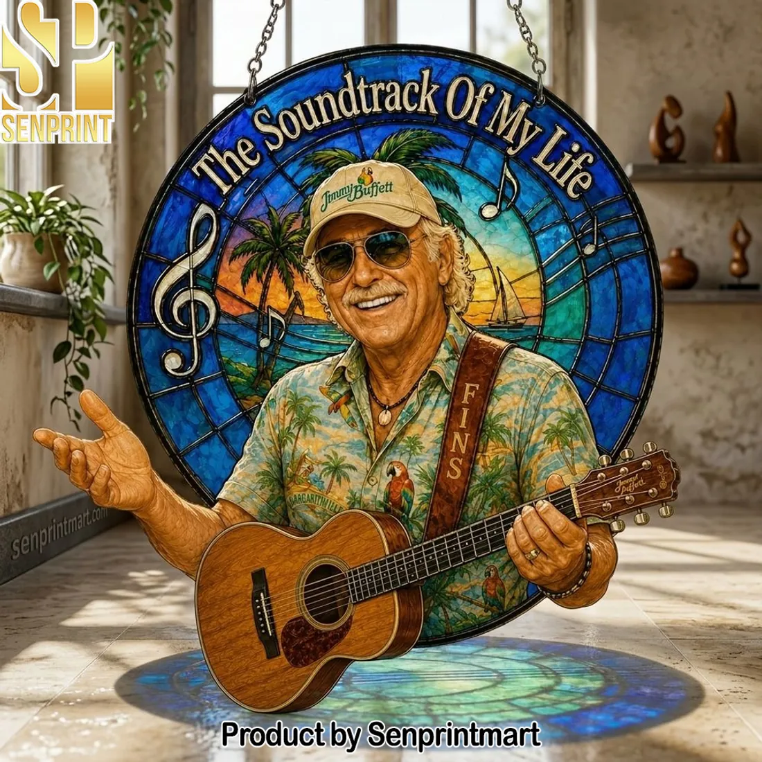 Jimmy Buffett Tribute The Soundtrack Of My Life Stained Glass Suncatcher