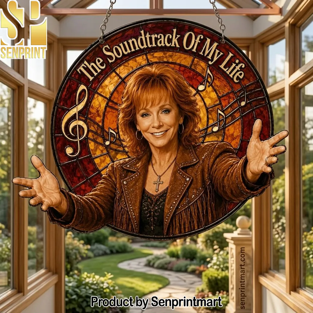 Reba McEntire The Soundtrack Of My Life Stained Glass Style Suncatcher