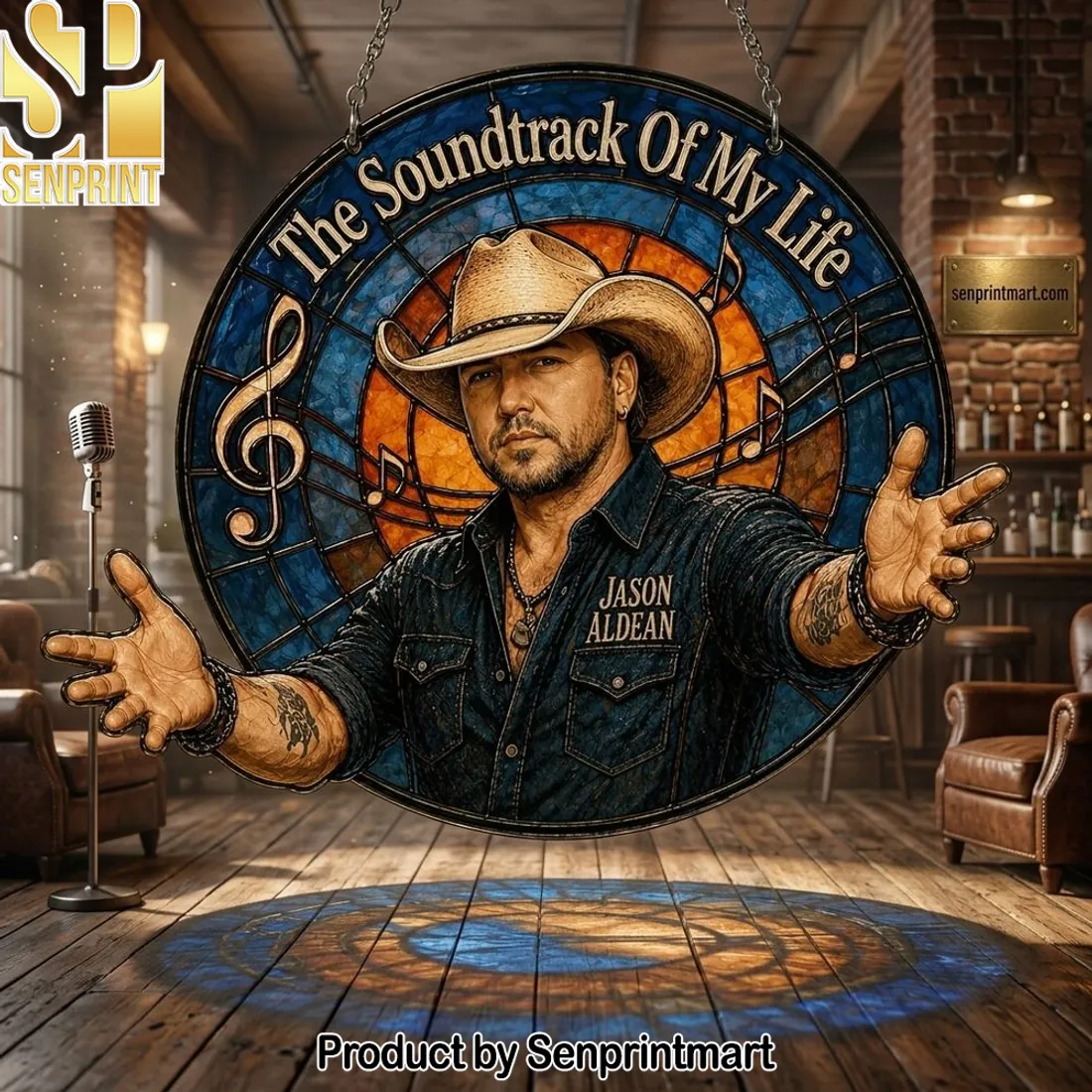 Jason Aldean The Soundtrack Of My Life Stained Glass Suncatcher