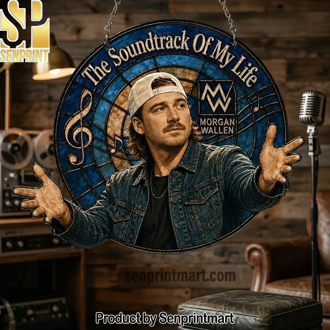 Morgan Wallen The Soundtrack Of My Life Stained Glass Suncatcher