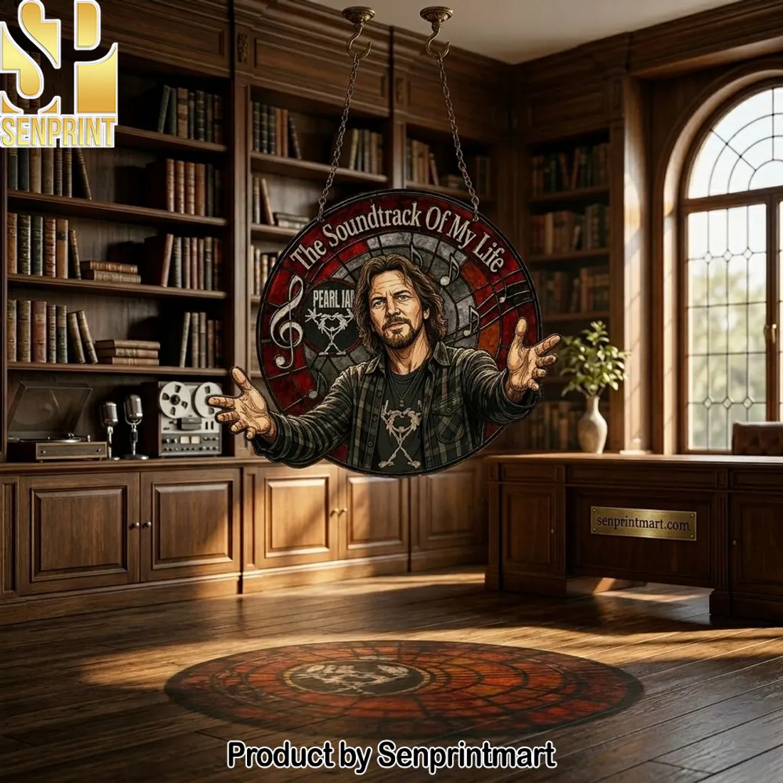 Pearl Jam Eddie Vedder The Soundtrack Of My Life Stained Glass Suncatcher