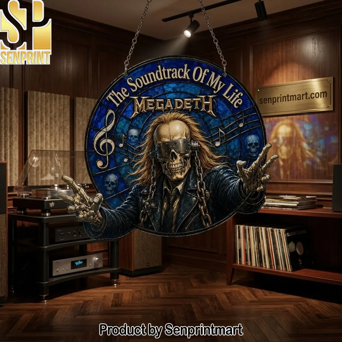 Megadeth The Soundtrack Of My Life Gothic Stained Glass Acrylic Suncatcher