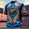 Oklahoma City Thunder Premium 3D Embossed Graphic Basketball Fan T-Shirt