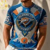 Oklahoma City Thunder Premium 3D Embossed Graphic Basketball Fan T-Shirt