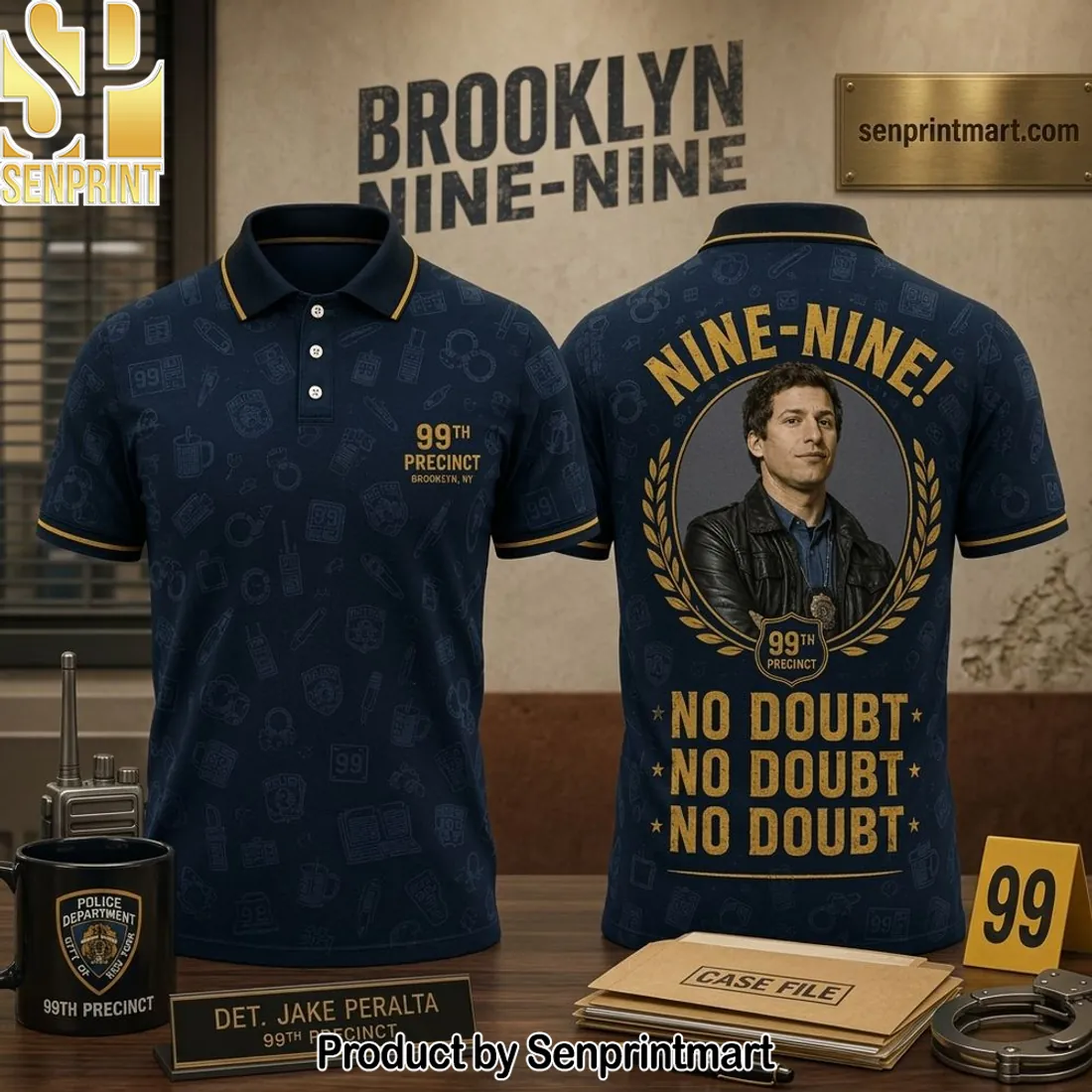 Brooklyn Nine-Nine Jake Peralta No Doubt No Doubt No Doubt Polo Shirt