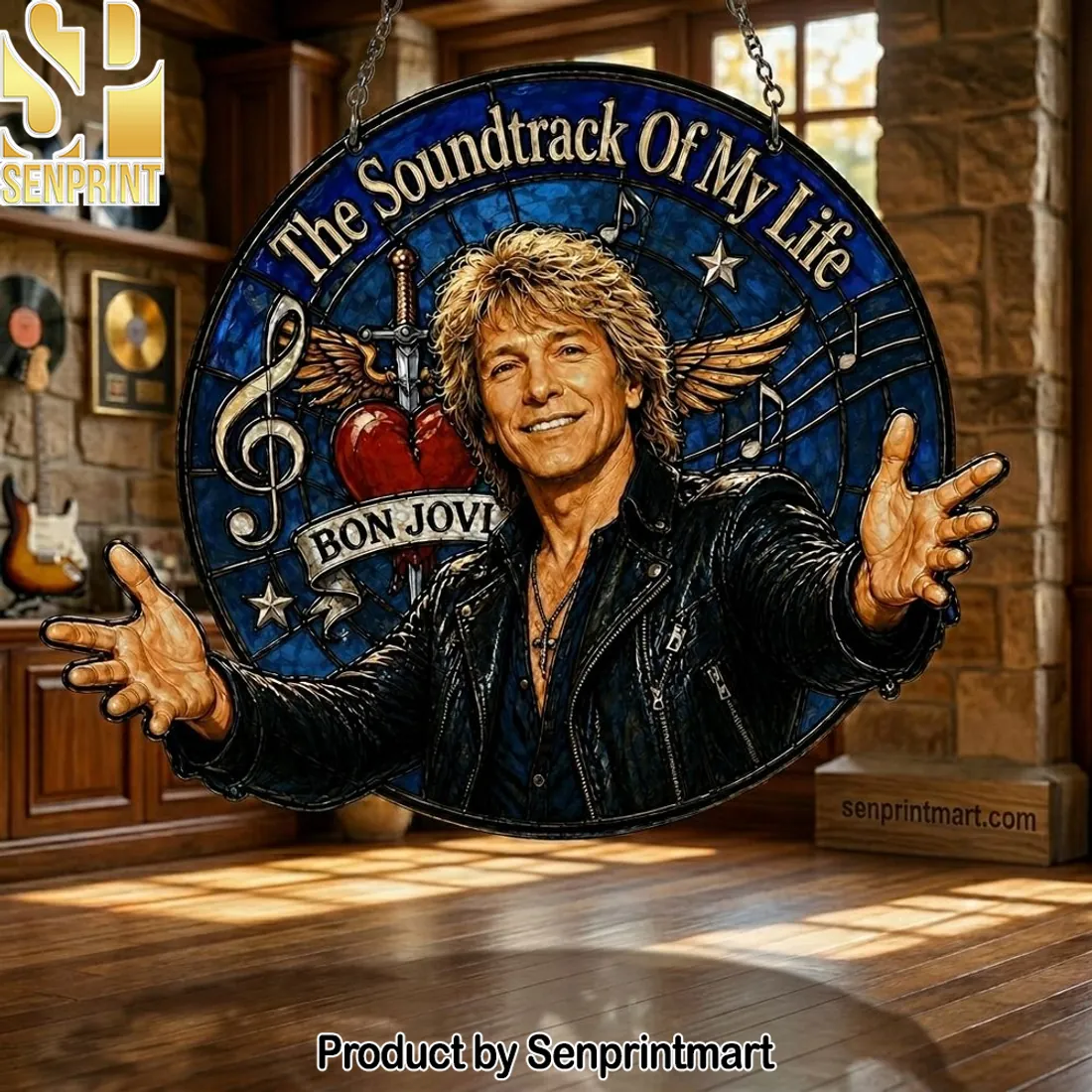 Bon Jovi The Soundtrack Of My Life Stained Glass Window Suncatcher