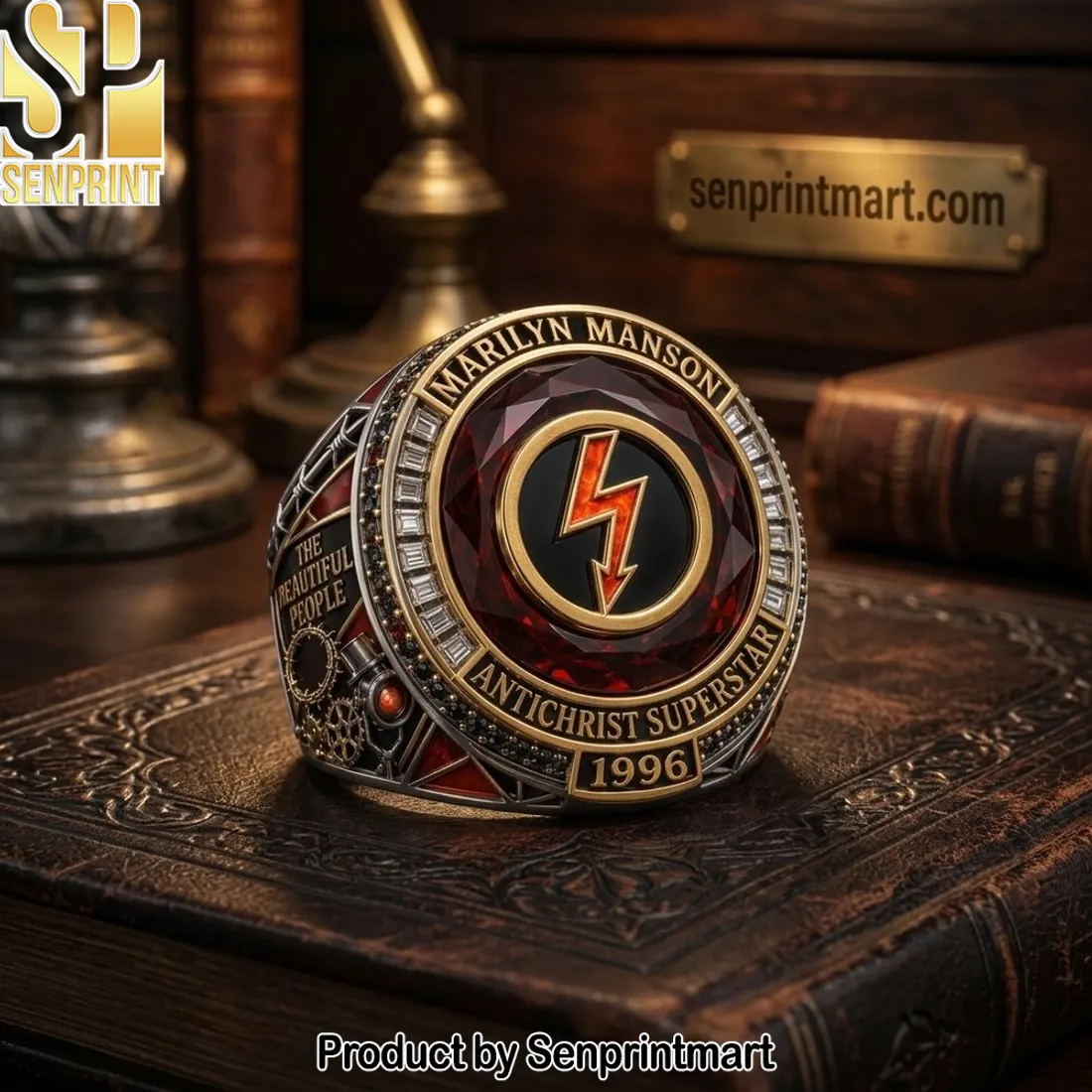Marilyn Manson Antichrist Superstar 1996 Commemorative Championship Ring