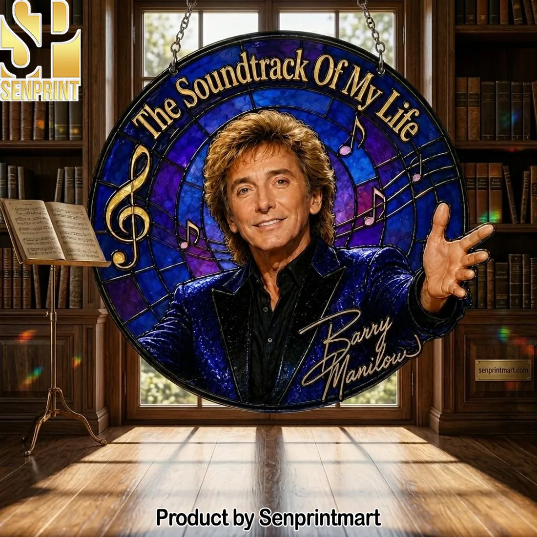 Barry Manilow The Soundtrack Of My Life Stained Glass Suncatcher