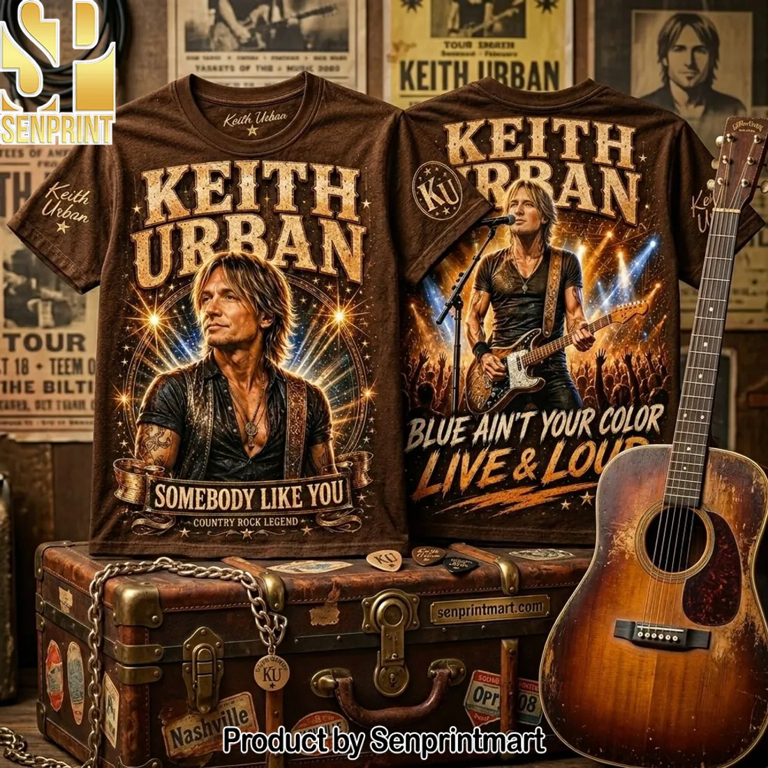 Keith Urban Somebody Like You Country Rock Legend Vintage T-Shirt