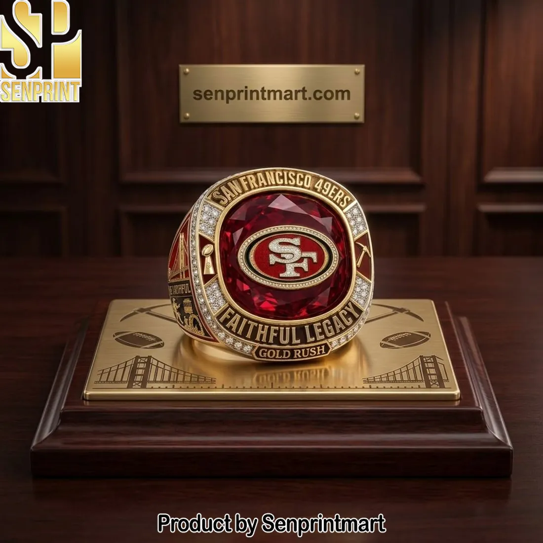 San Francisco 49ers Faithful Legacy Gold Rush Commemorative Ring