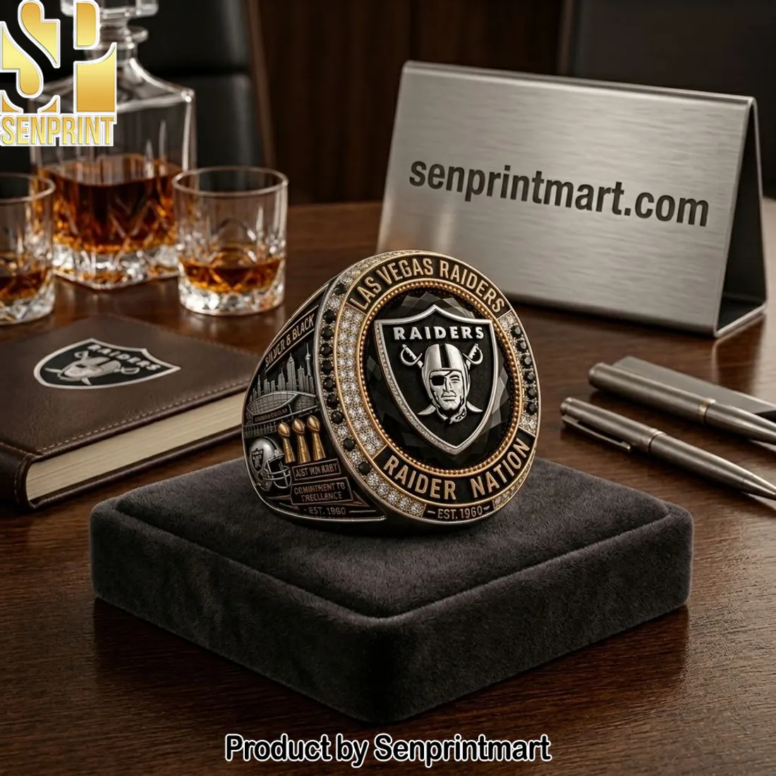 Las Vegas Raiders Raider Nation Est 1960 Commemorative Ring