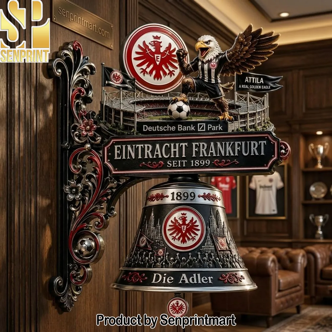 Eintracht Frankfurt Seit 1899 Vintage Decorative Wall Bell