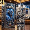 San Antonio Spurs Go Spurs Go 3D Embossed Silver 40oz Tumbler With Handle