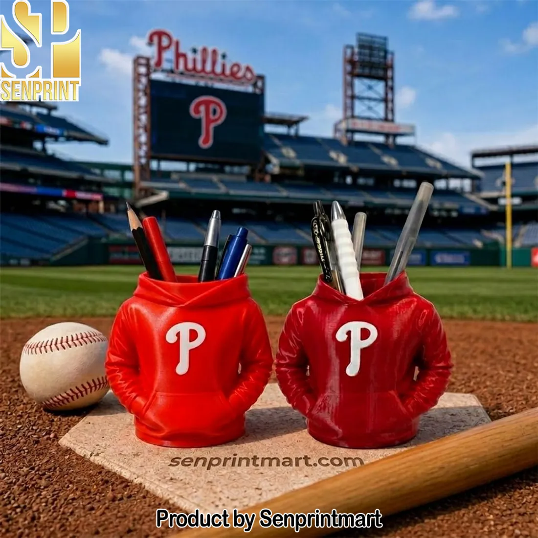 Philadelphia Phillies Red Hoodie 3D Desk Organizer