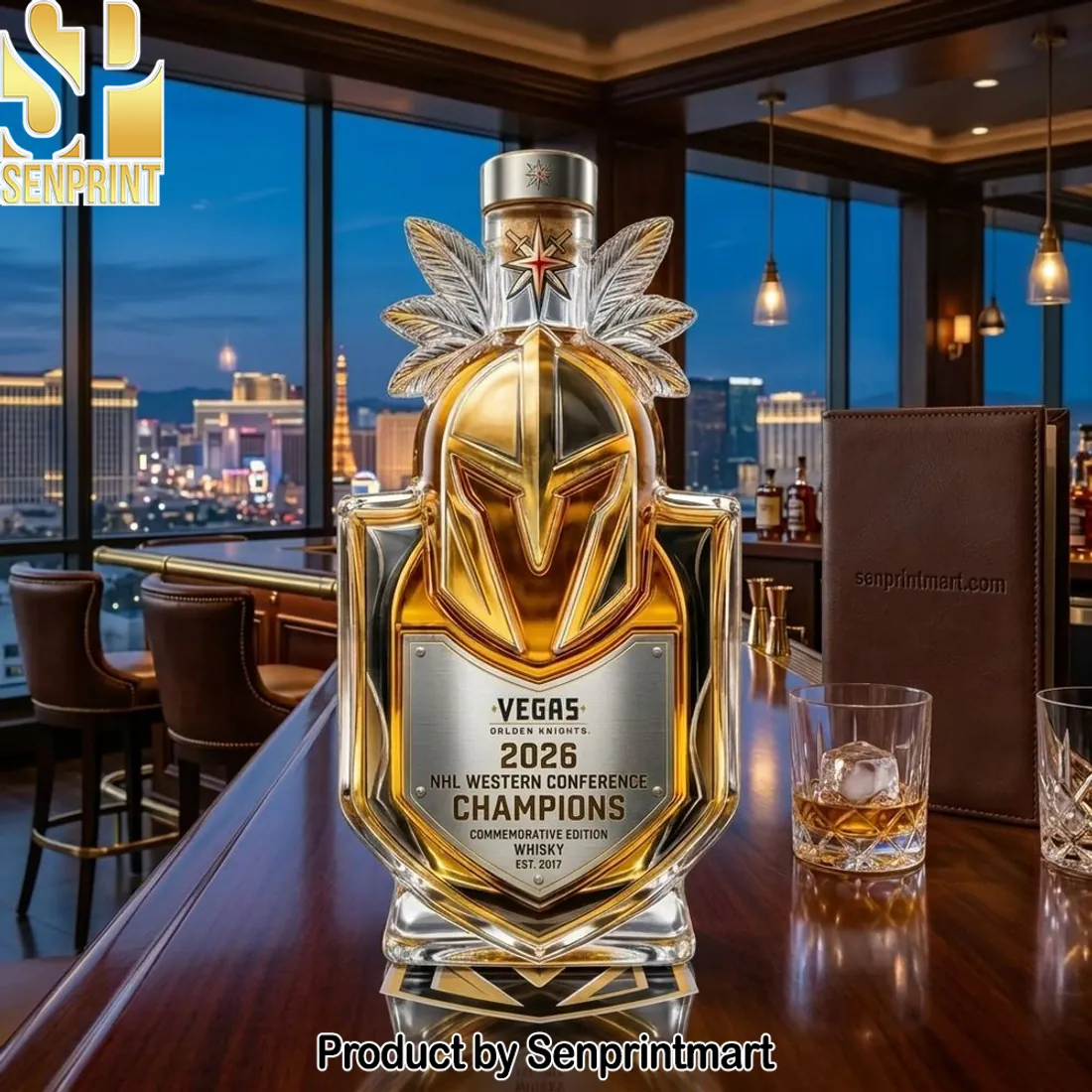Vegas Golden Knights 2026 NHL Western Conference Champions Commemorative Whiskey Decanter