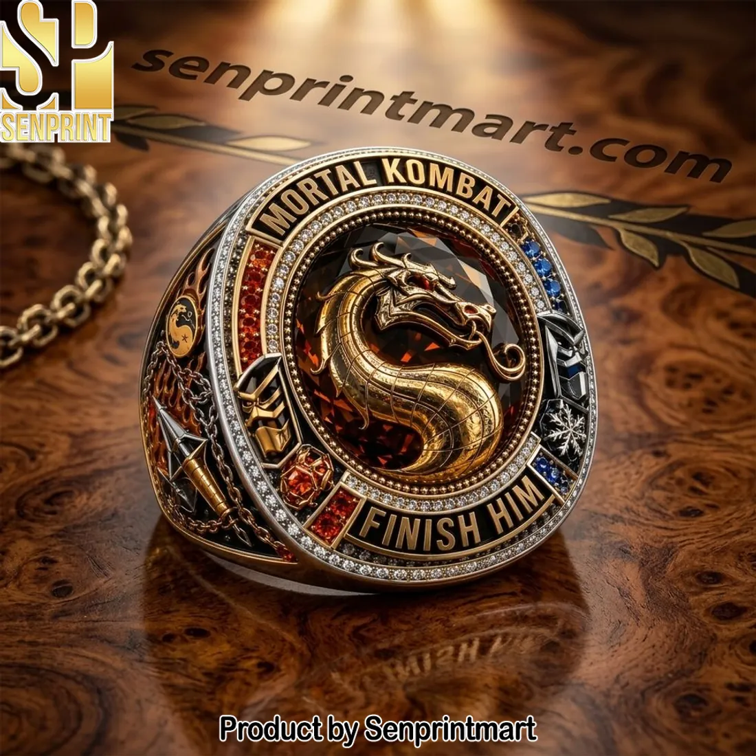 Mortal Kombat Finish Him Commemorative Championship Ring