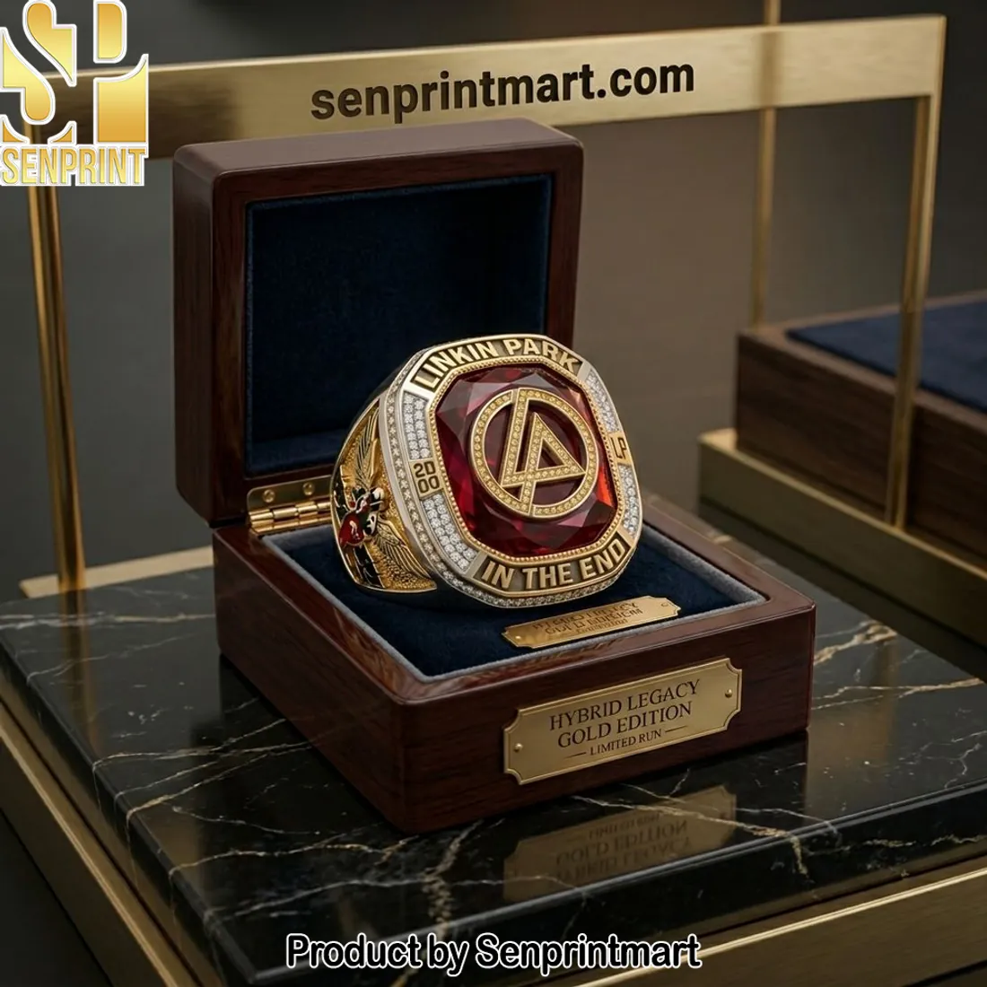 Linkin Park In The End Hybrid Legacy Gold Edition Commemorative Ring