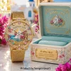 Mean Girls Pink Power Icon Gold Mesh Luxury Ladies Wrist Watch