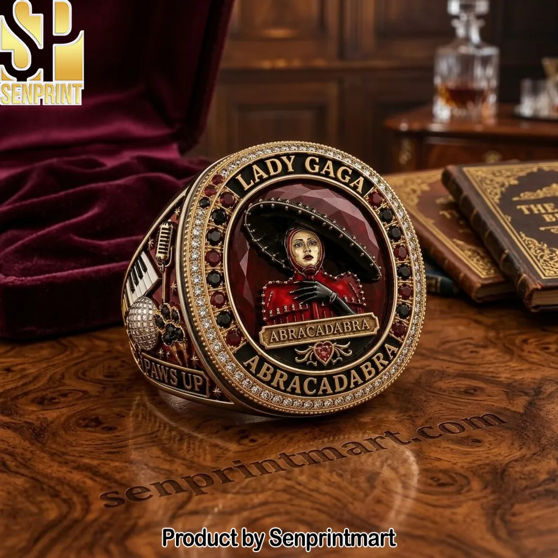 Lady Gaga Abracadabra Commemorative Championship Style Ring