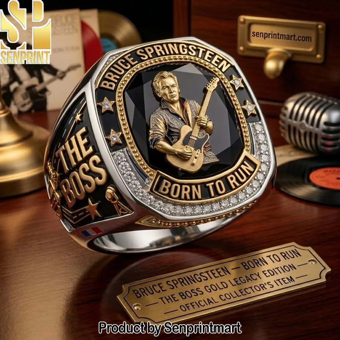 Bruce Springsteen Born to Run Gold Legacy Edition Commemorative Ring
