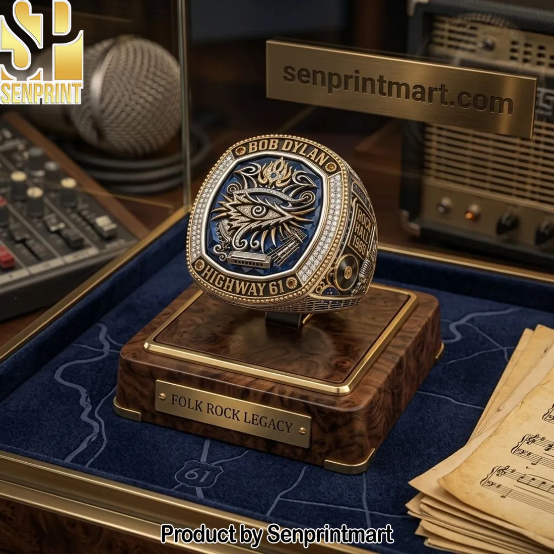 Bob Dylan Highway 61 Folk Rock Legacy Commemorative Ring