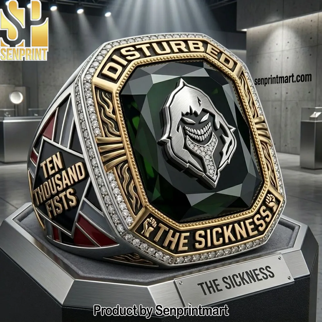 Disturbed The Sickness Commemorative Metal Band Championship Ring