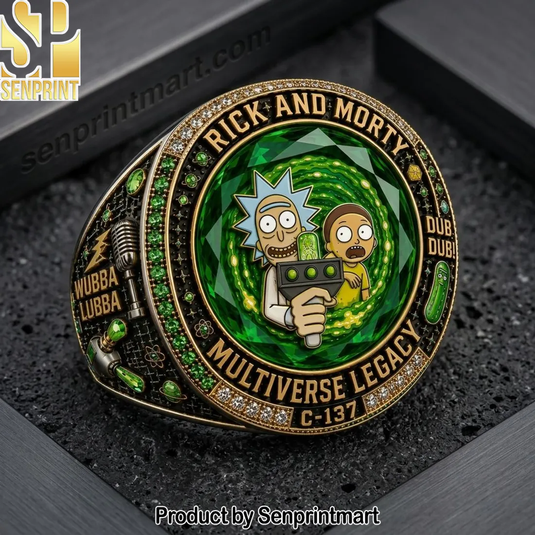 Rick and Morty Multiverse Legacy C-137 Commemorative Championship Ring