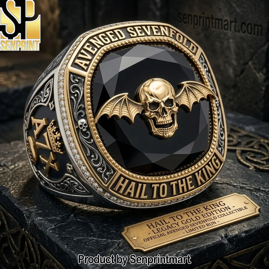 Avenged Sevenfold Hail to the King Legacy Gold Edition Ring
