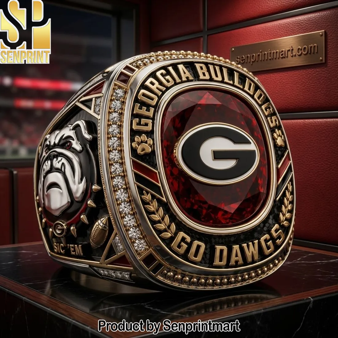 Georgia Bulldogs Go Dawgs Commemorative Championship Ring