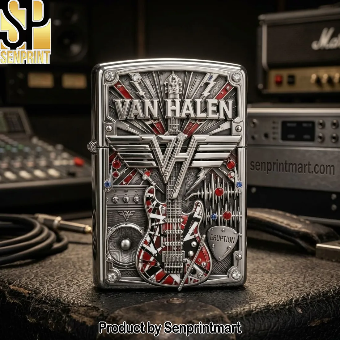 Van Halen Eruption Tribute 3D Embossed Windproof Lighter